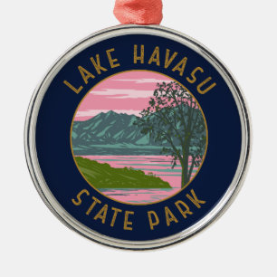 Sjö Havasu State Park Retro Distress Circle Julgransprydnad Metall