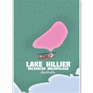 Sjö Hillier Australian karta. Klistermärken