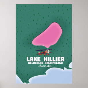 Sjö Hillier Australian karta. Poster