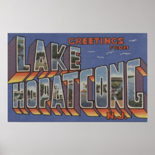 Sjö Hopatcong, New jersey-Stora Brev-scenarierna Poster