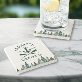 Sjö House Family Namn Anchor Oars Gräs Stenunderlägg