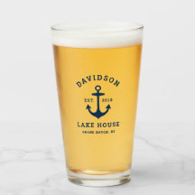 Sjö House för Nautical Navy Blue Anpassningsbar Fa