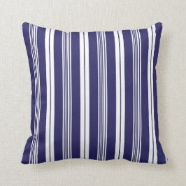 Sjö House Navy Blue White Deckcourt Rand Kudde