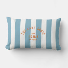 Sjö House Orange Vapensköld Blue Nautical Rand Lumbarkudde