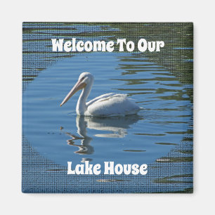 Sjö House Welcome Pelican Vild Bird Home Guest Magnet
