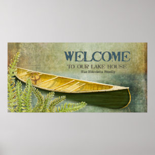 Sjö House Welcome Personlig Family Namn Poster