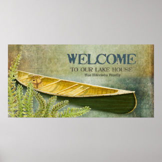 Sjö House Welcome Personlig Family Namn Poster