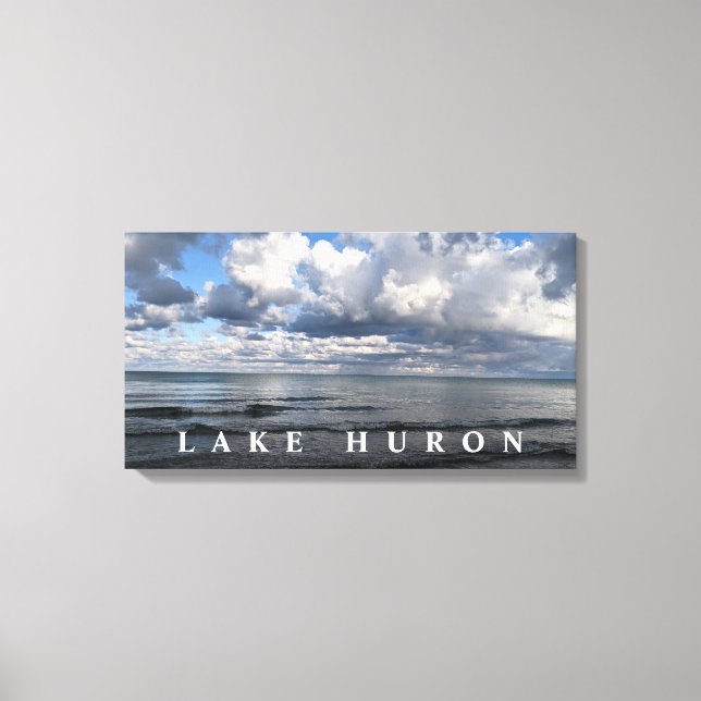 Sjö Huron Clouds Canvastryck (Framsida)