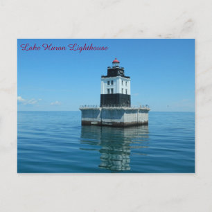 Sjö Huron Lighthouse - Poe Reef Vykort