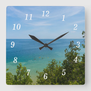 Sjö Huron Lookout Wall Clock Fyrkantig Klocka