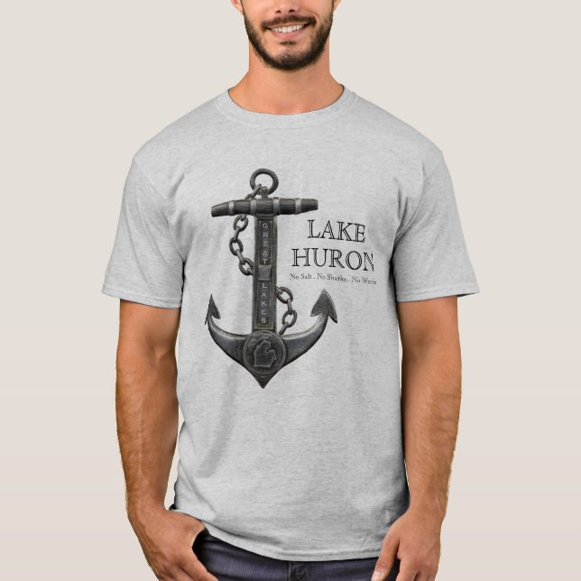 Sjö Huron, nödlidande ankare vid sjön pirat T Shirt (Framsida)