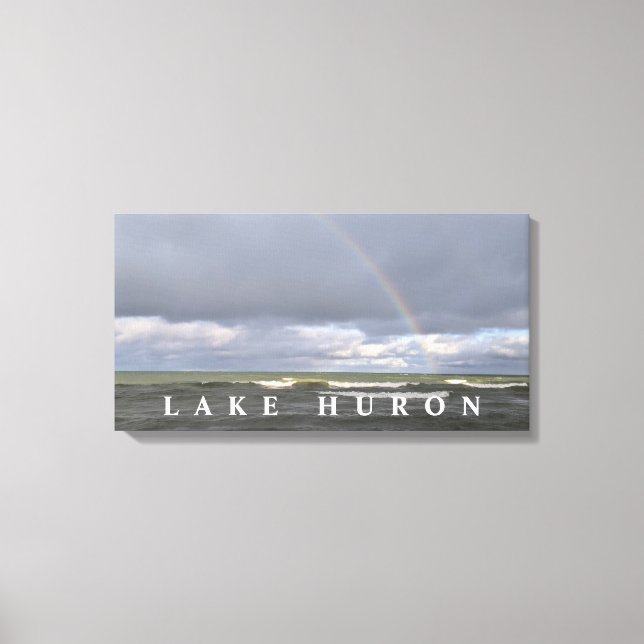 Sjö Huron Rainbow Canvastryck (Framsida)