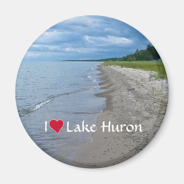 Sjö Huron Summer Beach Magnet (Framsidan)