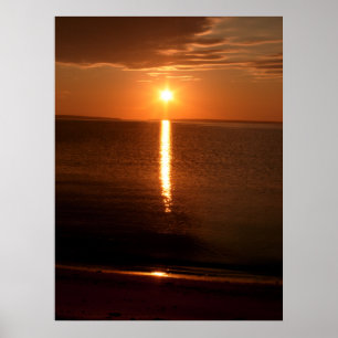 Sjö Huron Sunrise Poster