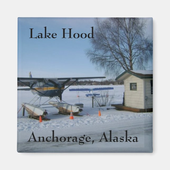 Sjö Huva, Anchorage, Alaska Magnet (Framsidan)