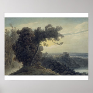 Sjö i Albano och Castle Gandolfo, 1783-85 Poster