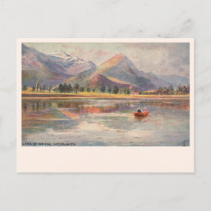 Sjö i Brienz Watercolor Schweiz Vykort
