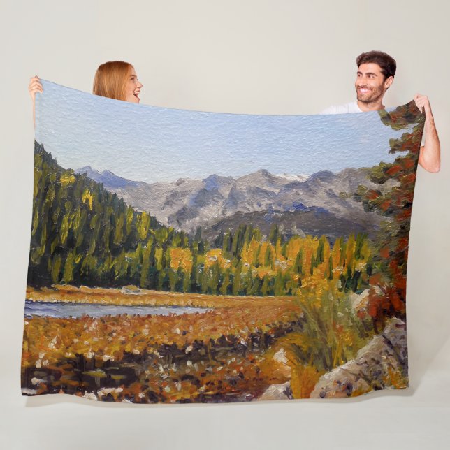 Sjö i Estes Park Fleece Blanket (På plats)