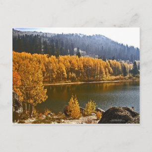 Sjö i Fall/vinterlandskap Vykort