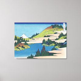 Sjö i Hakone i provinsen Sagami Canvastryck