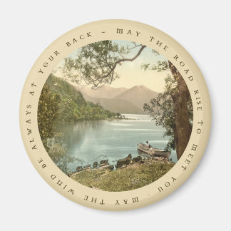 Sjö i Kerry Ireland med Irish Proverb Magnet