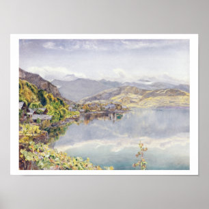 Sjö i Lucerne, Mount Pilatus i Avstånd Poster