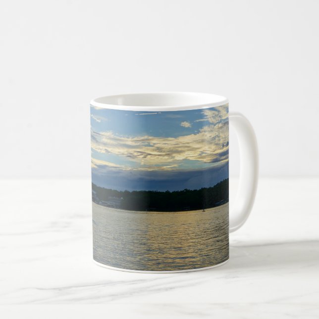 Sjö i Ozarks Blue Sunset Coffee Mugg (Framsida höger)