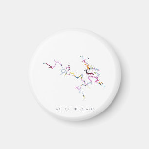 Sjö i Ozarks minimalistiska Silhouette-magnet Magnet