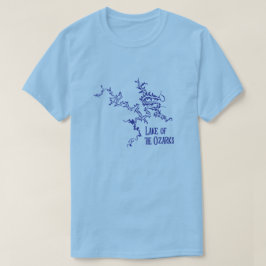 Sjö i Ozarks Missouri Karta T Shirt