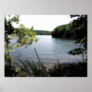 Sjö i Ozarks nationalpark Poster
