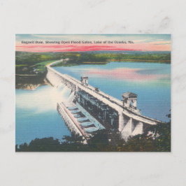 Sjö i Ozarks Vintage Bagnell Dam Postcard Vykort