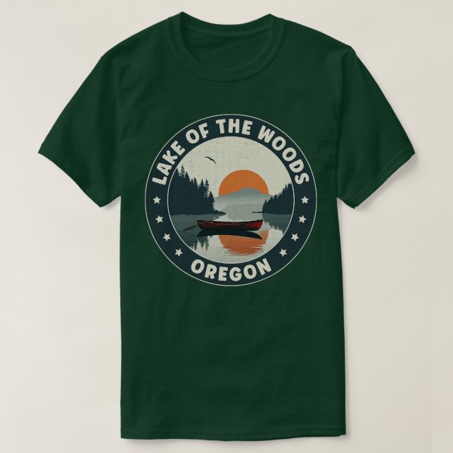 Sjö i Skogen Oregon Sunset T Shirt (Design framsida)