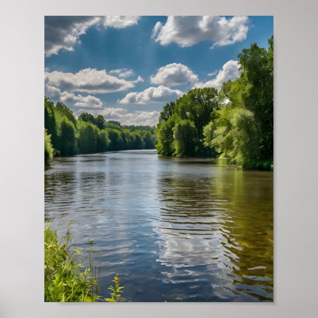 sjö i skogen poster (Framsidan)