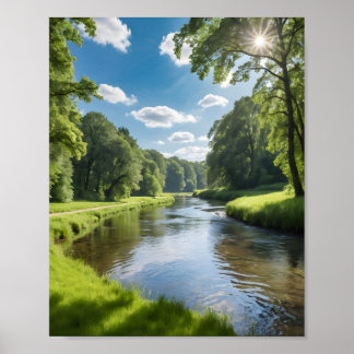Sjö i skogen poster