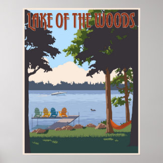 SJÖ i SKOGEN Poster