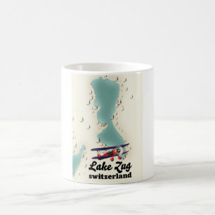 Sjö i Staz Schweiz sjö karta Kaffe Mugg