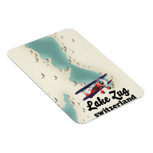 Sjö i Staz Schweiz sjö karta Magnet
