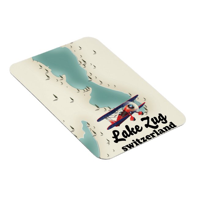 Sjö i Staz Schweiz sjö karta Magnet (Högersidan)