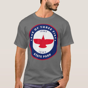 Sjö i tre brandstater Park Iowa IA Vacation So T Shirt
