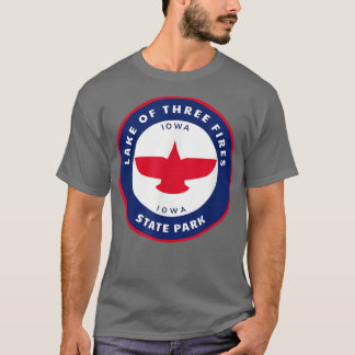 Sjö i tre brandstater Park Iowa IA Vacation So T Shirt