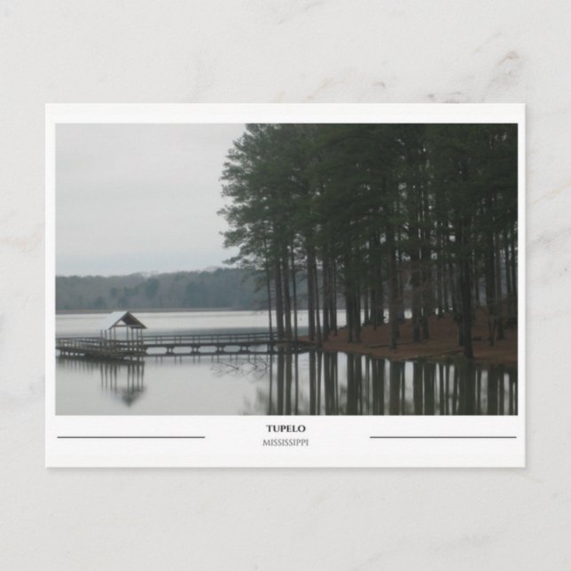 Sjö i Tupelo Mississippi Vykort (Framsida)