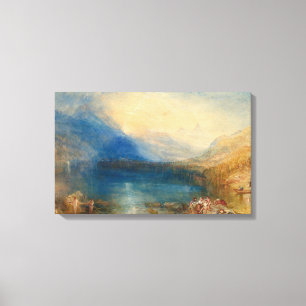 Sjö i Zug Joseph Mallord William Turner Canvastryck