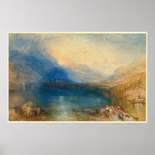 Sjö i Zug Joseph Mallord William Turner Poster