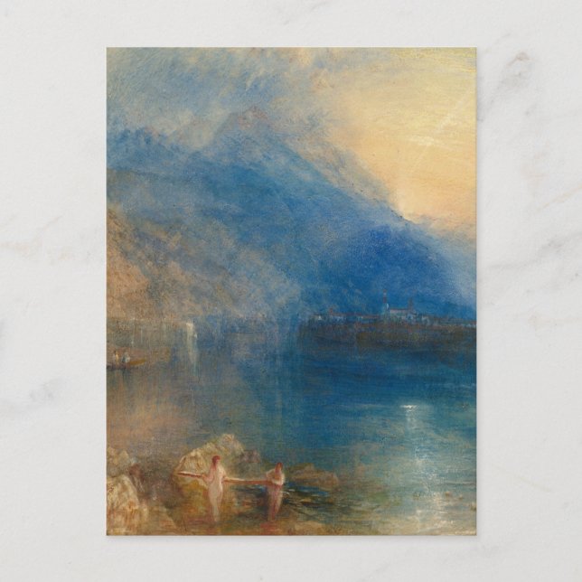 Sjö i Zug Joseph Mallord William Turner Vykort (Framsida)