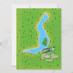 Sjö Iseo Italien karta