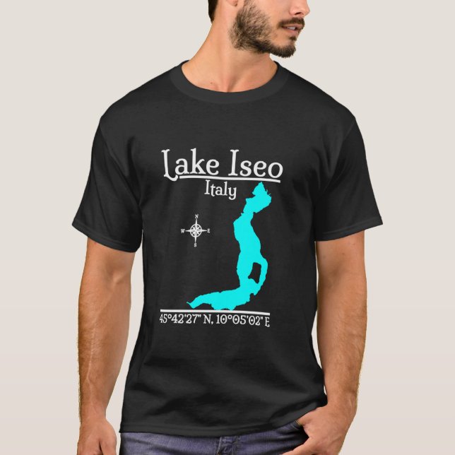 Sjö Iseo Italien Långärmad T Shirt (Framsida)