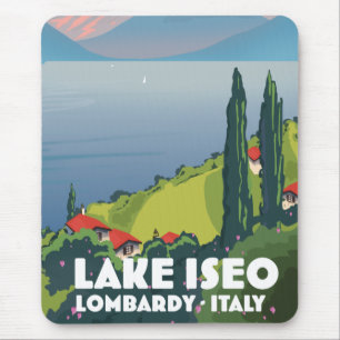Sjö Iseo, reseaffisch för Italien Lombardiet Musmatta