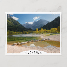 Sjö Jasna i fallande slovenska Alpernor Vykort