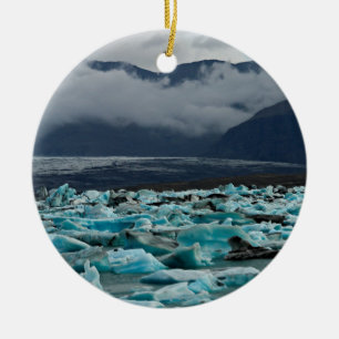 Sjö Jokulsarlon - Island Julgransprydnad Keramik