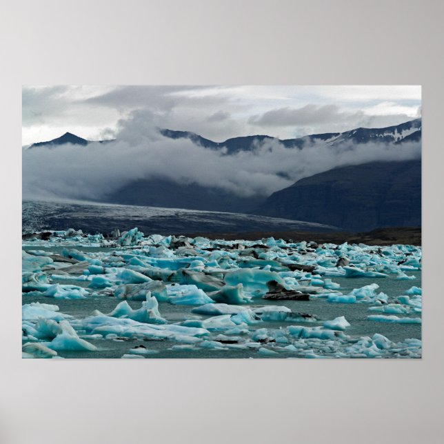 Sjö Jokulsarlon - Island Poster (Framsidan)